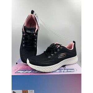 SKECHERS Women Lite Foam Lightweight Air-Cooled Running Sneaker Shoes Black 8.5